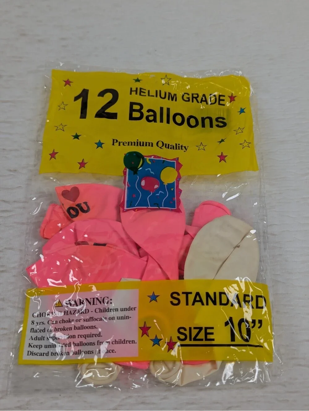 12 inch - Latex Balloons - Pink / White - Party Helium Balloons - 120 Pack